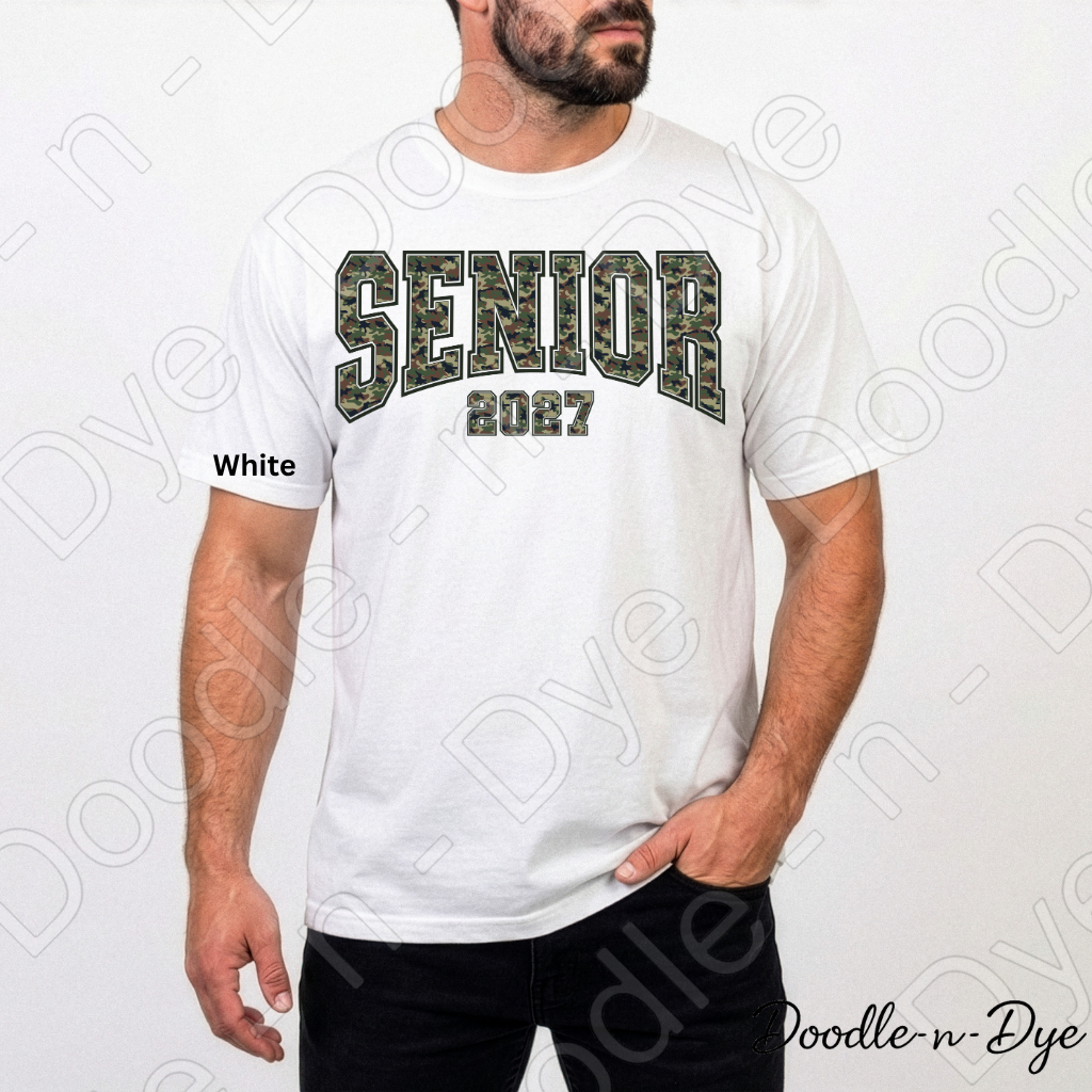 Senior 2027 Camo Shirt | Class of 2027 Comfort Colors® T-Shirt | Camouflage Senior Tee | Graduation Shirt | Senior Gift