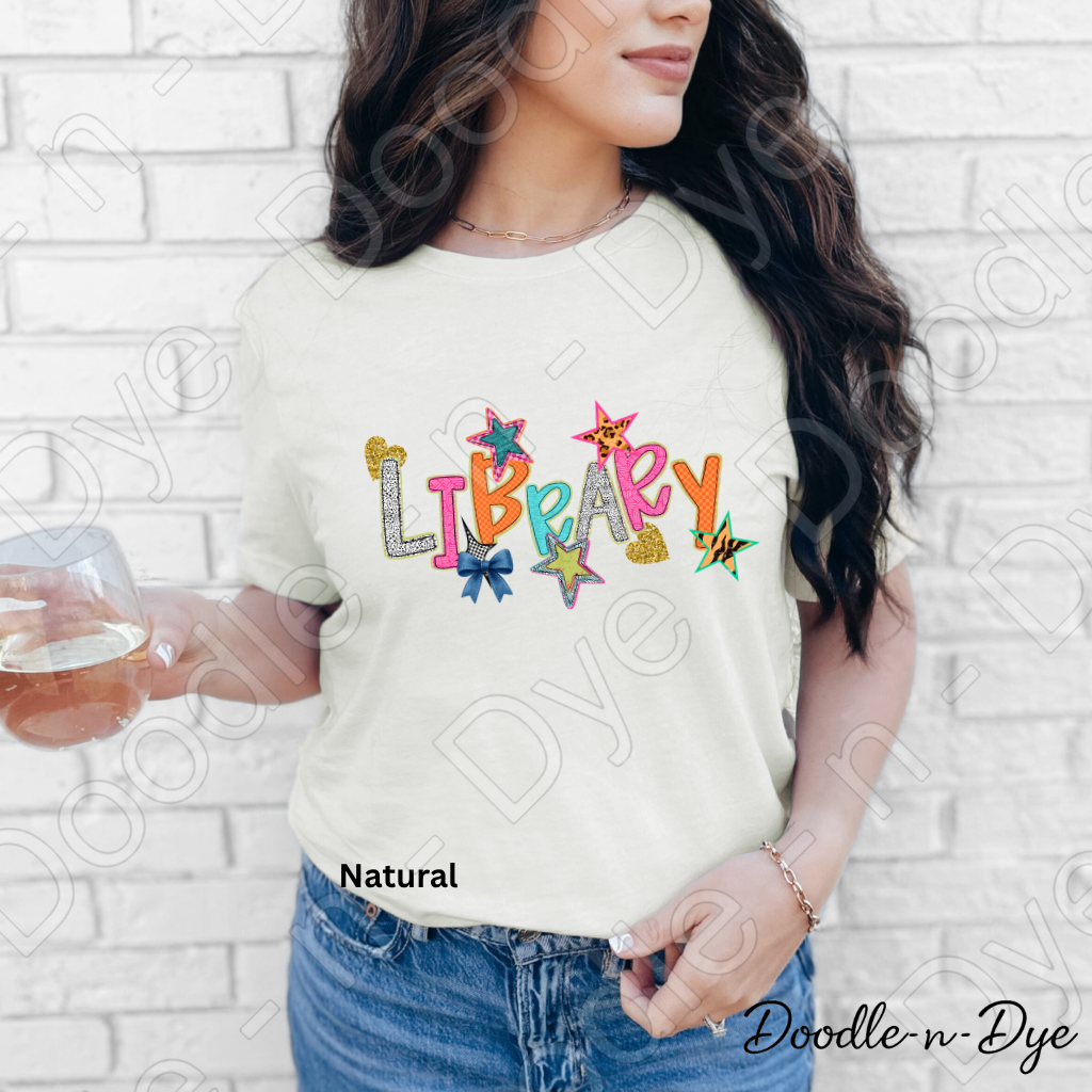 Library Bella and Canvas Tee, Back to School Teacher and Librarian Shirt, Meet‑the‑Teacher and Classroom Photos, Beginning of School Library Teacher Shirt, Gift for Librarians