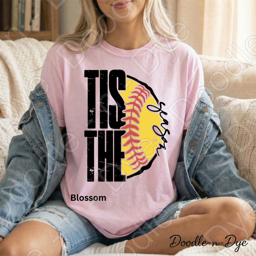 Tis the Season Softball Shirt, Comfort Colors Tee, Softball Season, Ballpark Mom Life, Gift for Her