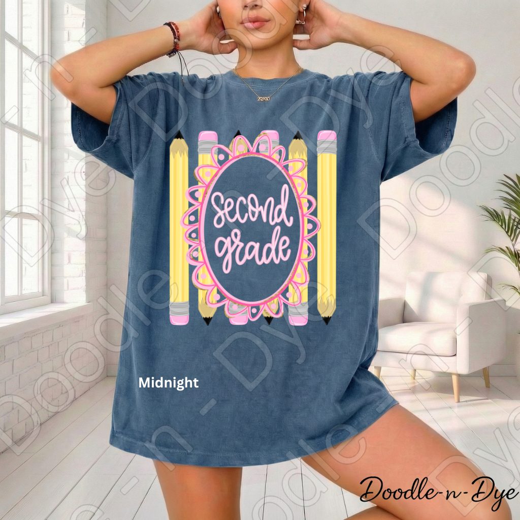 Second Grade Teacher Shirt, Second Grade Comfort Colors Teacher Tee, Grade Level Second Grade Teacher Shirt, Teacher Gift, Back to School Teacher Tee