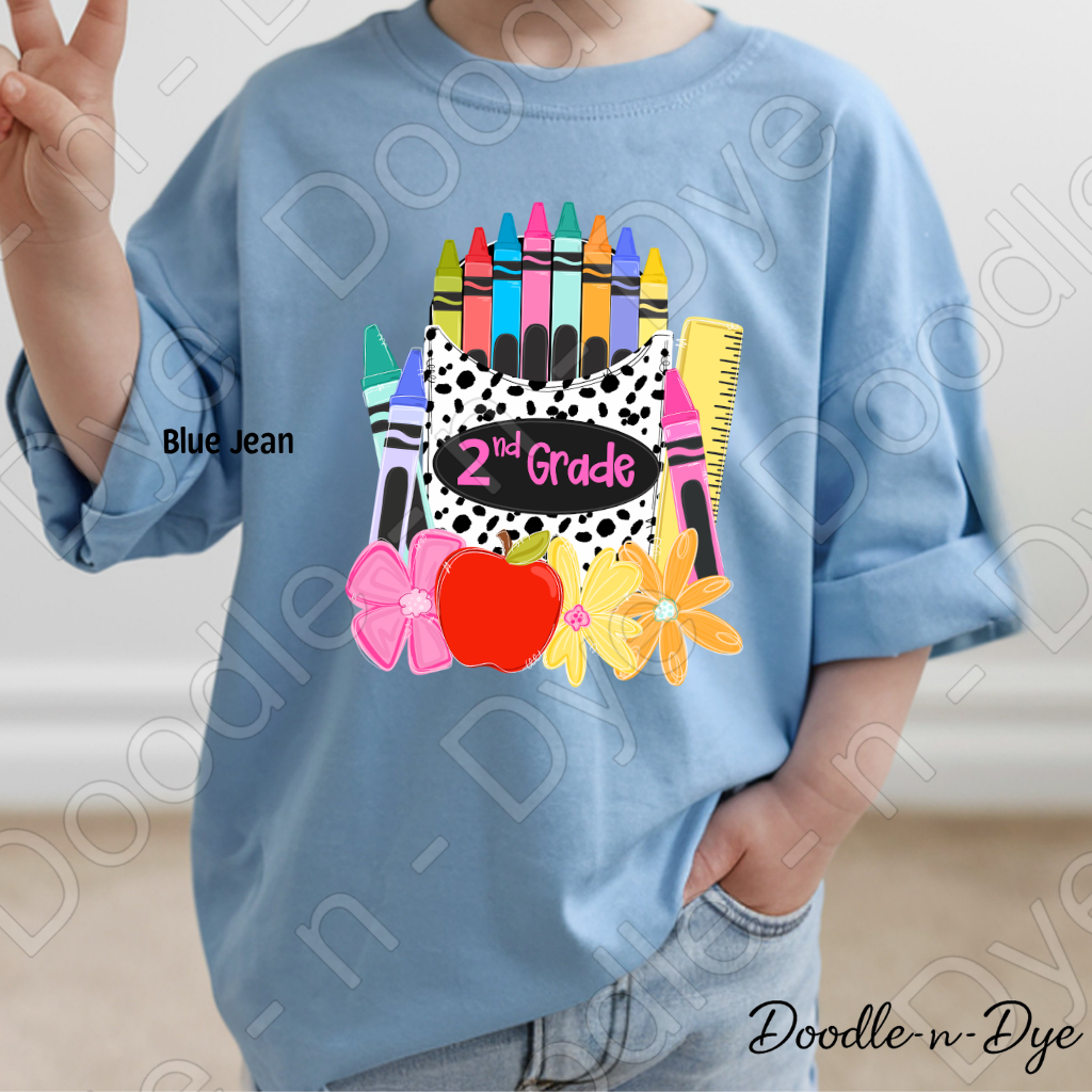 Youth Crayon Box Comfort Colors Tee, Back to School Kids Shirt, Cute Classroom Photo Outfit, Colorful Crayon Box Tee, Beginning of School Student Shirt