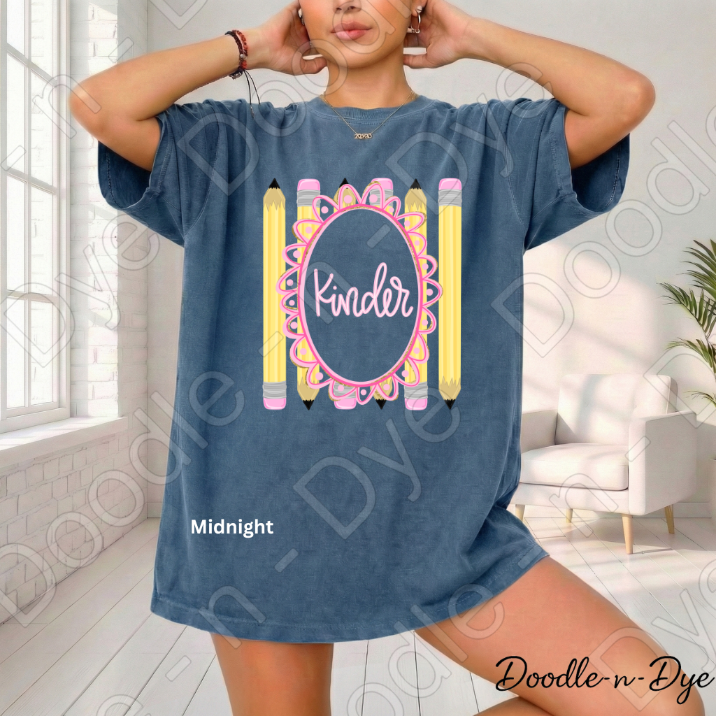 Kindergarten Teacher Shirt, Kindergarten Comfort Colors Teacher Tee, Grade Level Kindergarten Teacher Shirt, Teacher Gift, Back to School Teacher Tee
