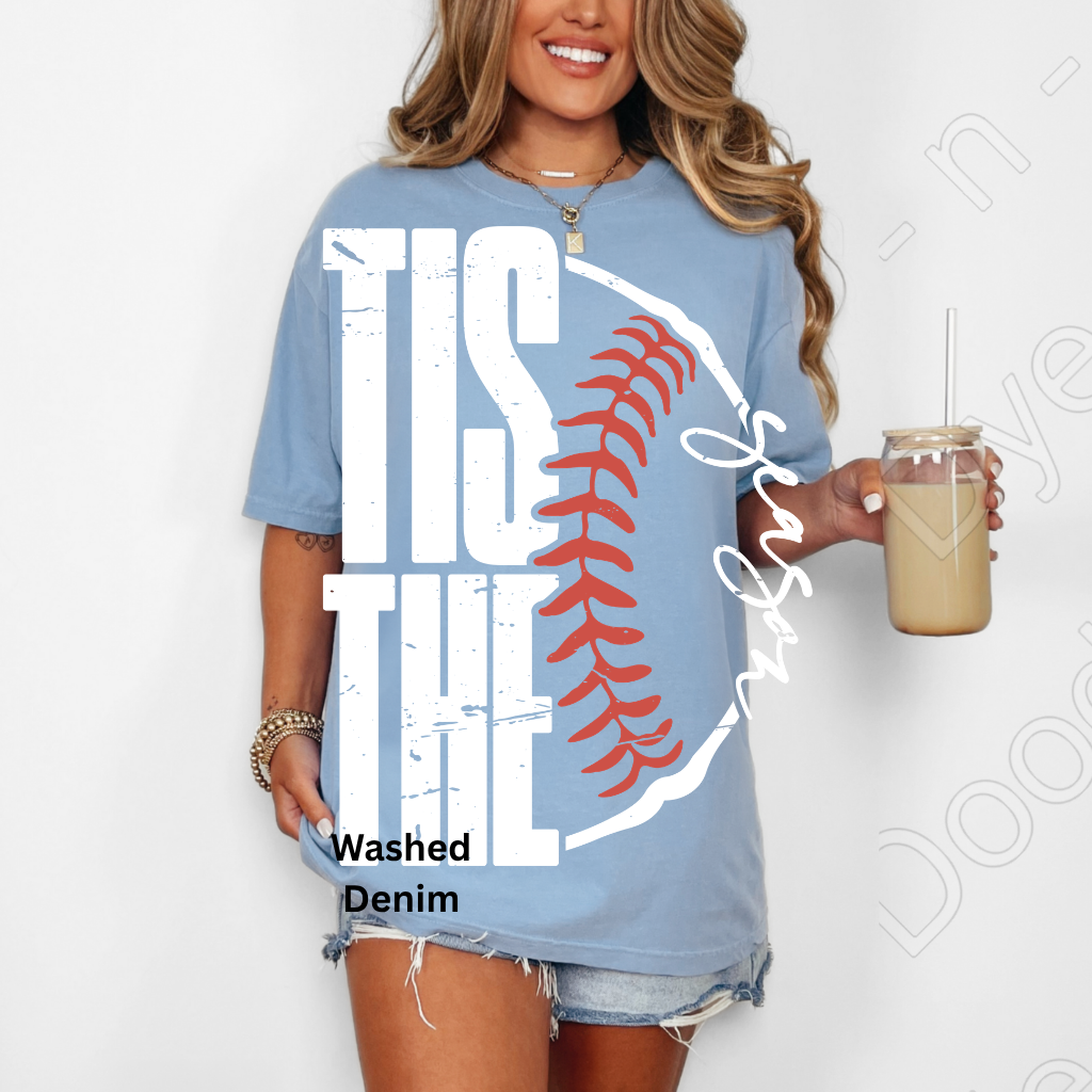 Tis the Season Baseball Comfort Colors Tee, Baseball Mom Tee, Baseball Season Shirt, Gift for Mom, Mother's Day Gift