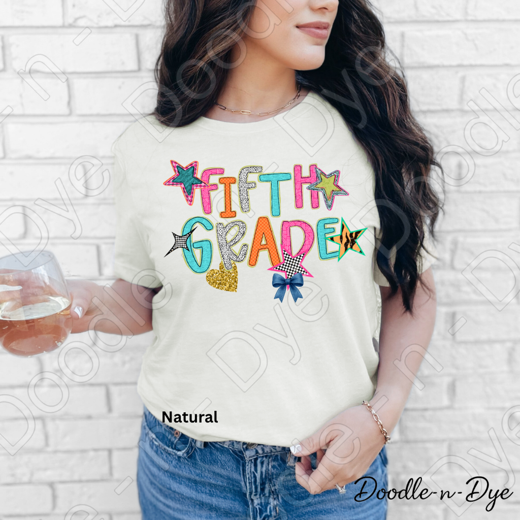 Fifth Grade Teacher Bella & Canvas Tee, Back to School Teacher & Student Tee, Meet‑the‑Teacher & Classroom Photos, Beginning of School Fifth Grade Teacher Shirt, Grade Level Gift for Teacher