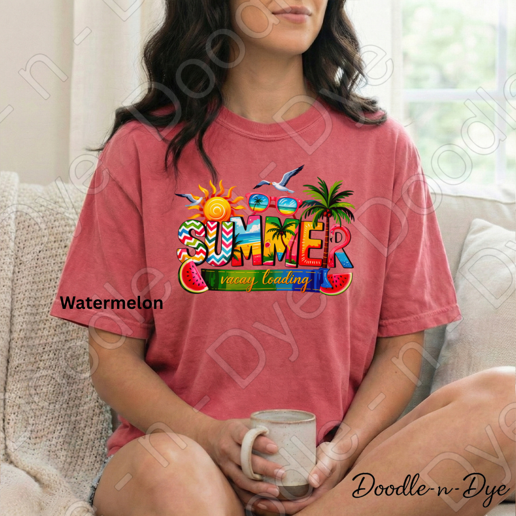 Teacher Summer Vacation Loading Tee, Vacay Loading Comfort Colors Shirt, Mom Summer Tshirt, Teacher & Mom Summer Tee, Summer Shirt for Teachers
