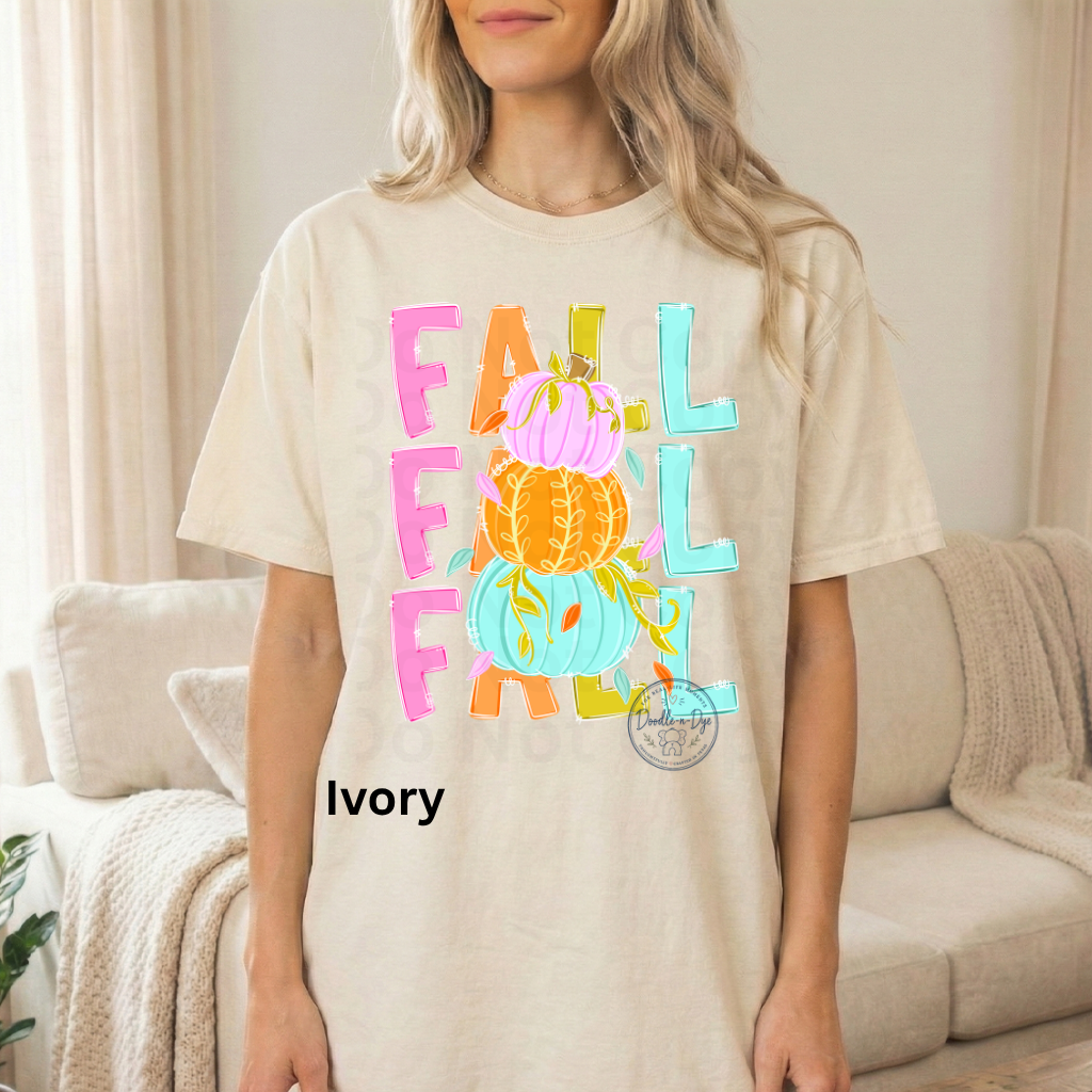 Colorful Fall Pumpkin Shirt | Bright Autumn Graphic Tee | Cute Pumpkin Shirt | Comfort Colors® 1717 Fall T-Shirt | Cozy Fall Outfit