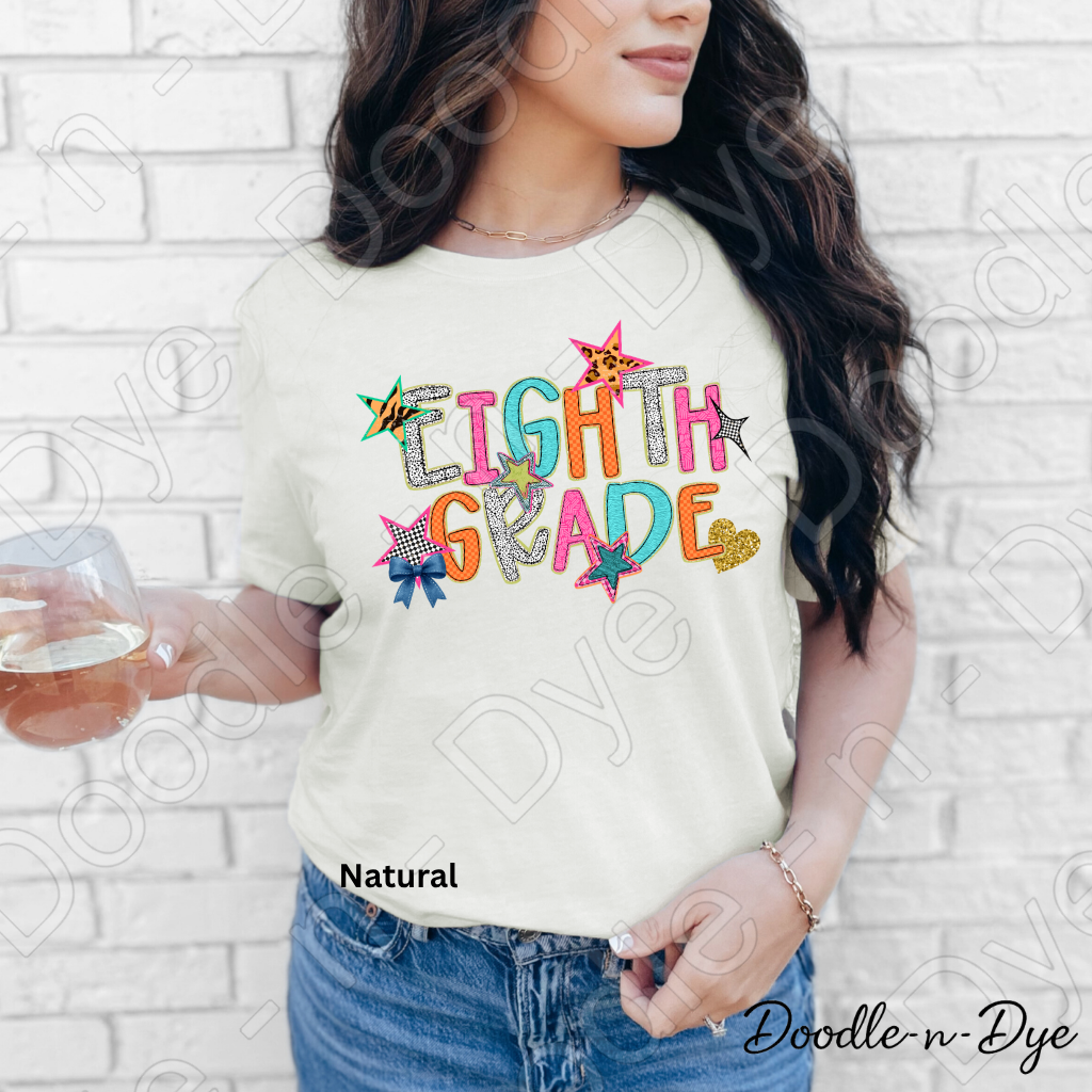 Eighth Grade Teacher Bella & Canvas Tee, Back to School Teacher & Student Tee, Meet‑the‑Teacher & Classroom Photos, Beginning of School Eighth Grade Teacher Shirt, Grade Level Gift for Teacher