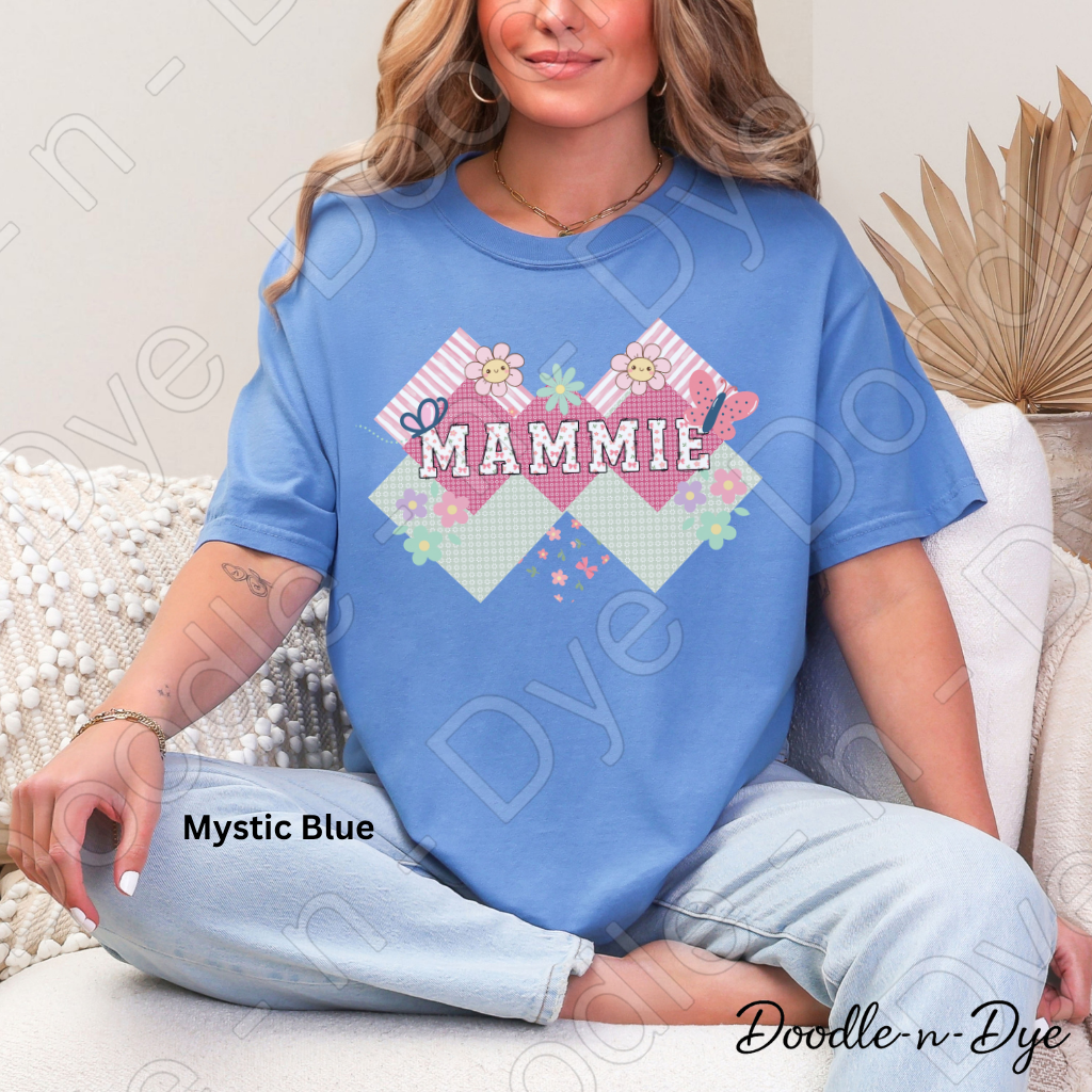Mammie Comfort Colors Tee, Custom Grandmother Tee, Mother's Day Gift to Grandma, Gift for Her, Gift for Grandma