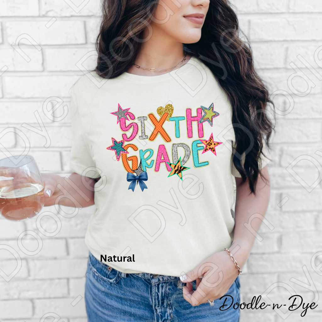 Sixth Grade Teacher Bella & Canvas Tee, Back to School Teacher & Student Tee, Meet‑the‑Teacher & Classroom Photos, Beginning of School Fifth Grade Teacher Shirt, Grade Level Gift for Teacher