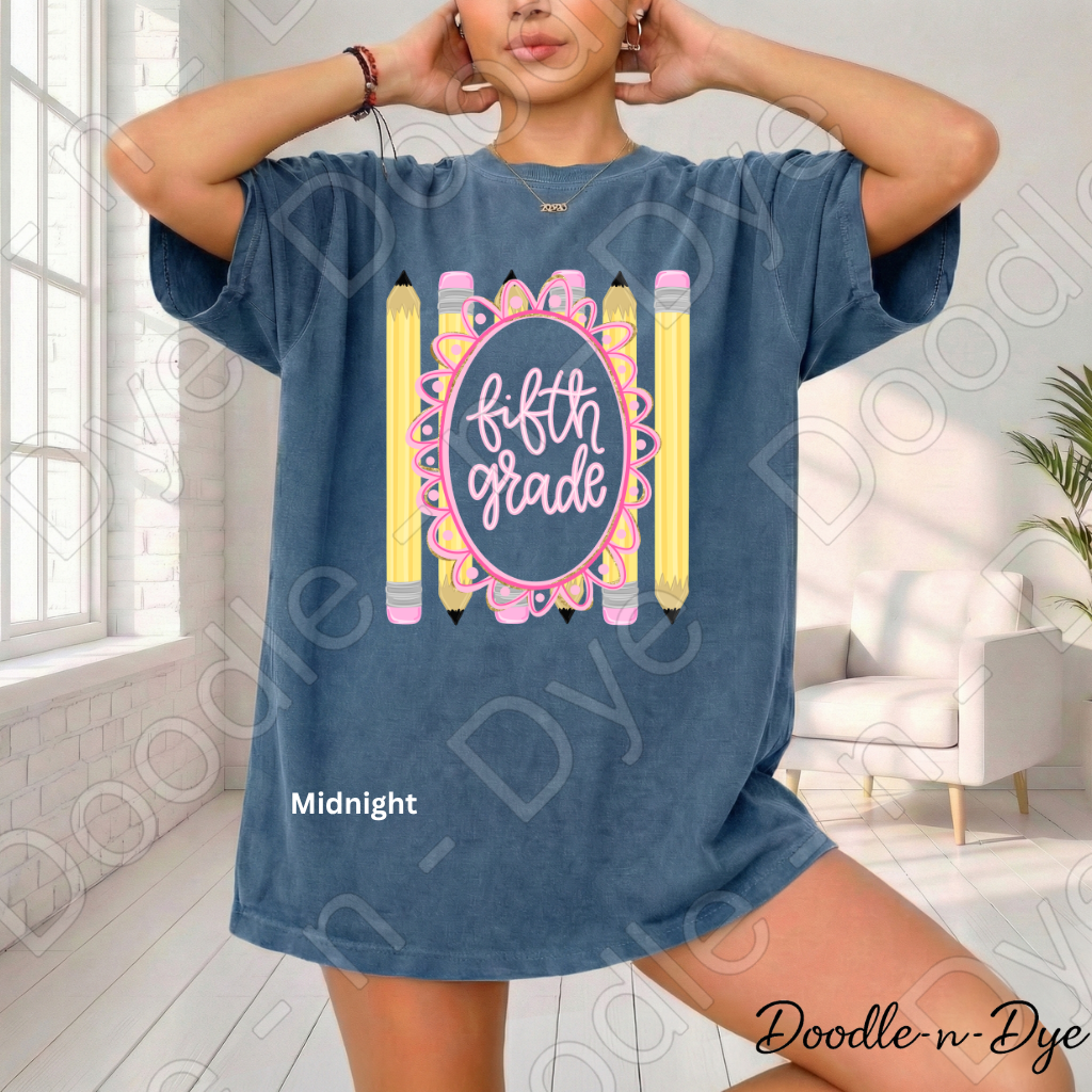 Fifth Grade Teacher Shirt, Fifth Grade Comfort Colors Teacher Tee, Grade Level Fifth Grade Teacher Shirt, Teacher Gift, Back to School Teacher Tee