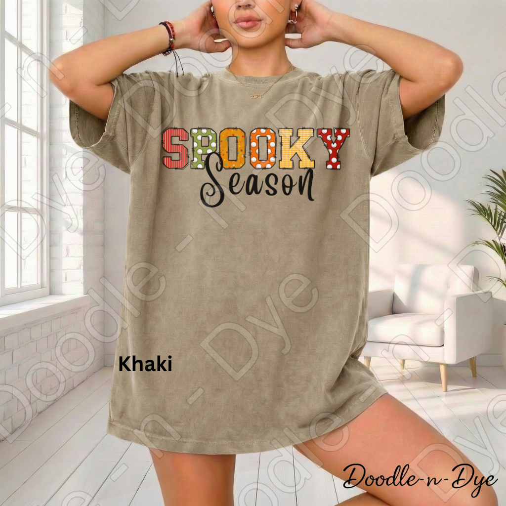 Spooky Season Shirt | Doodle-n-Dye Original | Comfort Colors 1717 Halloween Tee | Cute Fall Graphic Shirt | Pumpkin Halloween Shirt