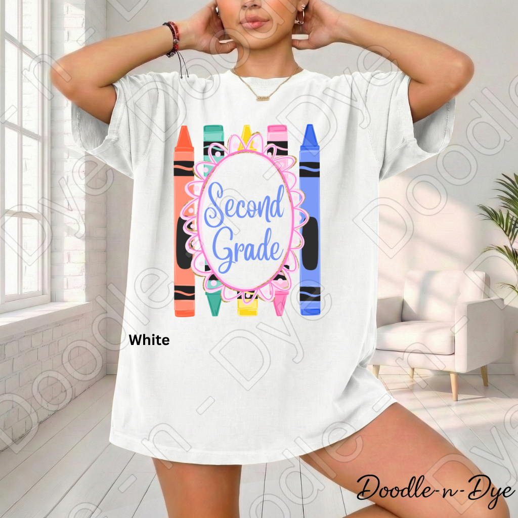 Second Grade Teacher Shirt, Second Grade Comfort Colors Teacher Tee, Grade Level Second Grade Teacher Shirt, Elementary Teacher Gift, Back to School Teacher Tee