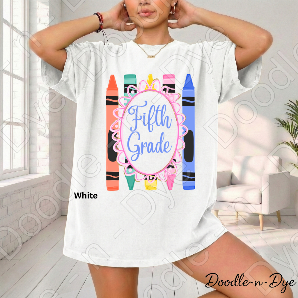 Fifth Grade Teacher Shirt, Fifth Grade Comfort Colors Teacher Tee, Grade Level Fifth Grade Teacher Shirt, Elementary Teacher Gift, Back to School Teacher Tee
