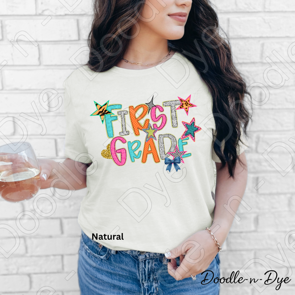 First Grade Teacher Bella & Canvas Tee, Back to School Teacher & Student Tee, Meet‑the‑Teacher & Classroom Photos, Beginning of School First Grade Teacher Shirt, Gift for Teacher