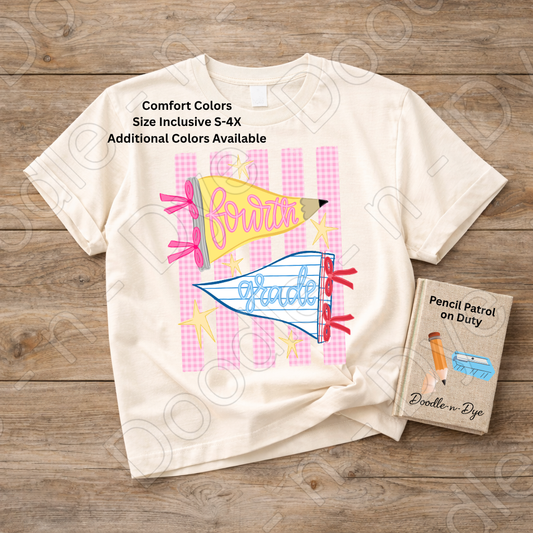 Fourth Grade Teacher Shirt – Comfort Colors Fourth Grade Tee, Back to School Teacher Grade Level Apparel