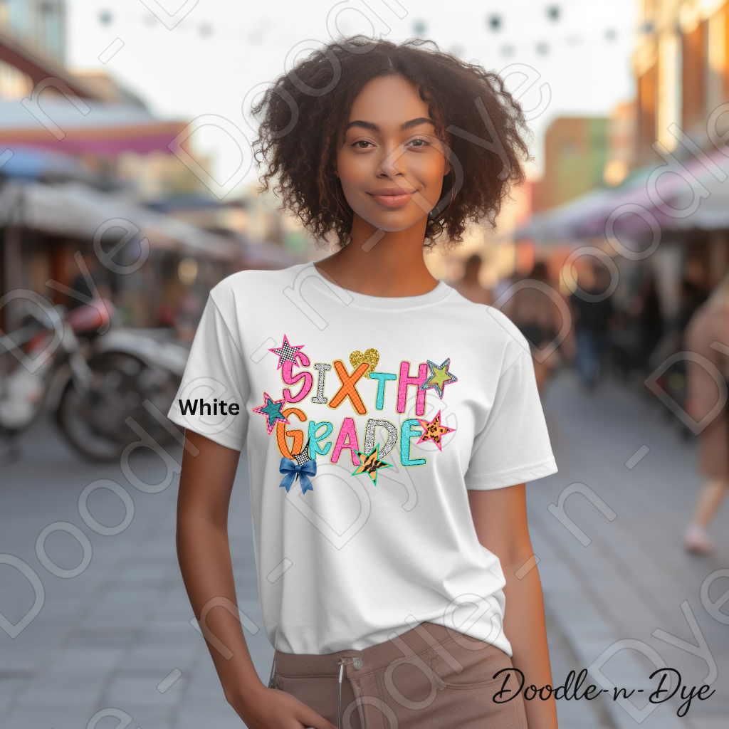Sixth Grade Teacher Bella & Canvas Tee, Back to School Teacher & Student Tee, Meet‑the‑Teacher & Classroom Photos, Beginning of School Fifth Grade Teacher Shirt, Grade Level Gift for Teacher