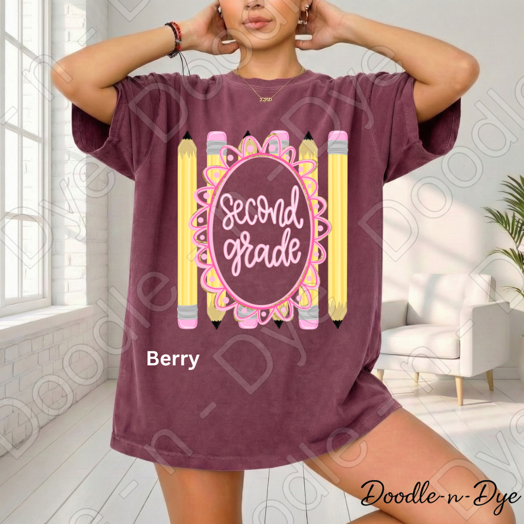 Second Grade Teacher Shirt, Second Grade Comfort Colors Teacher Tee, Grade Level Second Grade Teacher Shirt, Teacher Gift, Back to School Teacher Tee