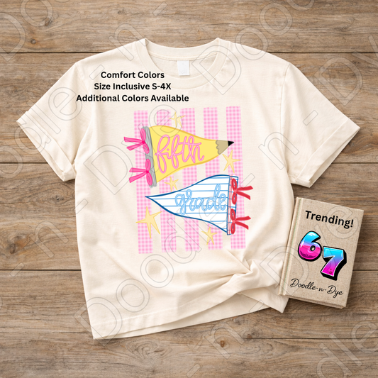 Fifth Grade Teacher Shirt – Comfort Colors Fifth Grade Tee, Back to School Teacher Grade Level Apparel