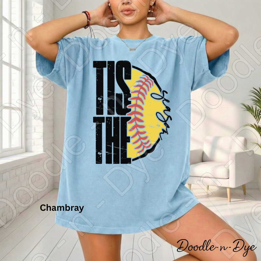 Tis the Season Softball Shirt, Comfort Colors Tee, Softball Season, Ballpark Mom Life, Gift for Her