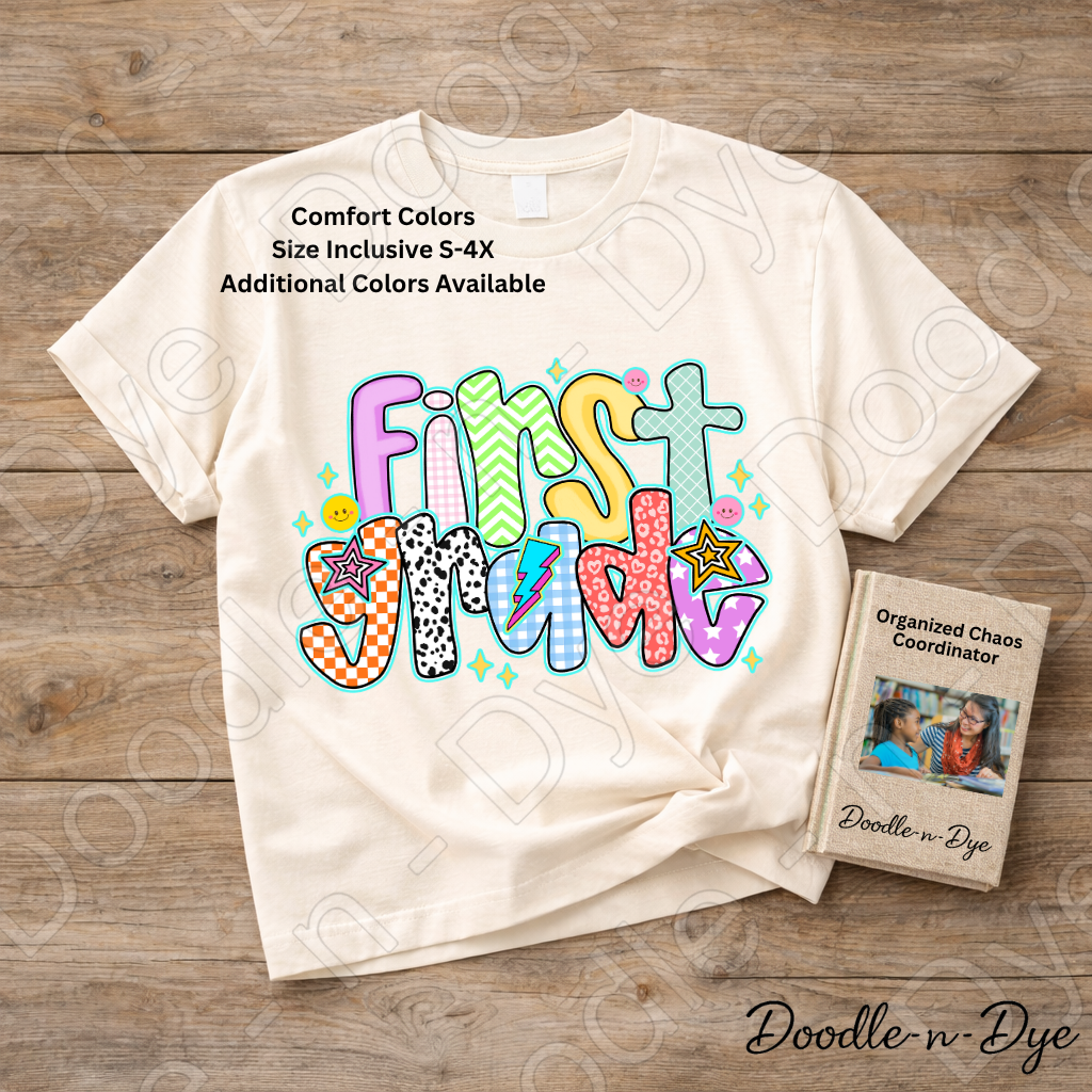 First Grade Teacher Shirt – Comfort Colors First Grade Tee, Back to School Elementary Teacher Apparel