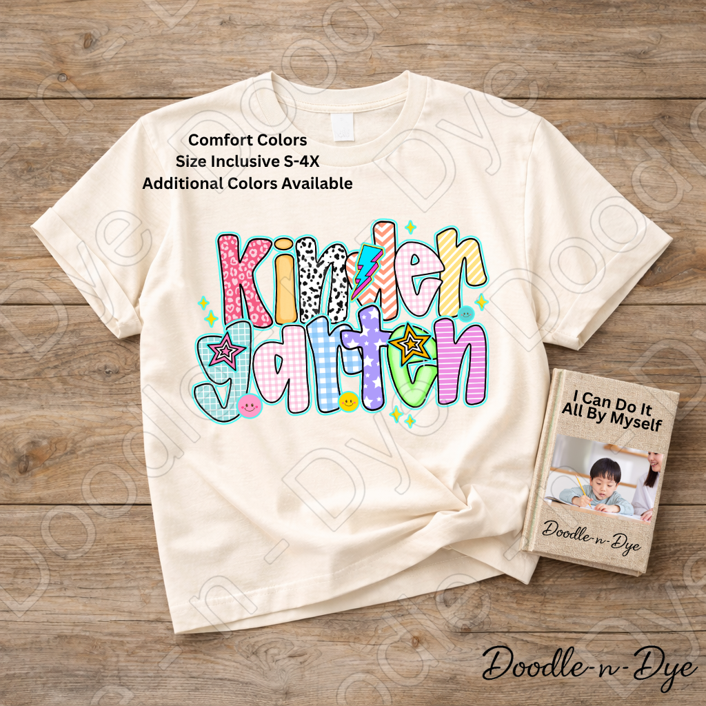 Kindergarten Teacher Shirt – Comfort Colors Kindergarten Tee, Back to School Early Education Apparel
