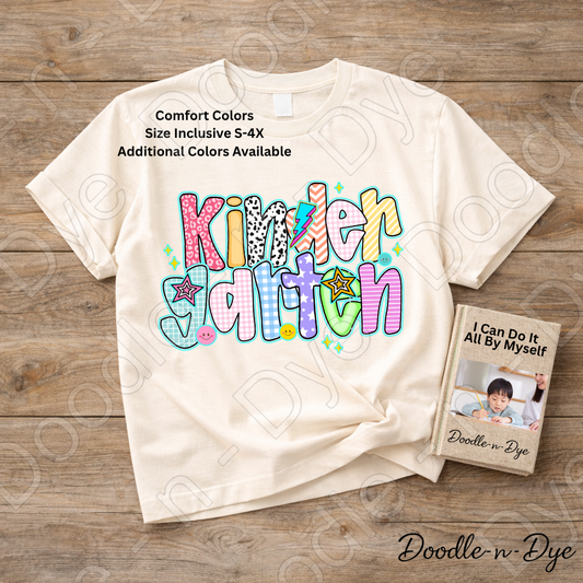 Kindergarten Teacher Shirt – Comfort Colors Kindergarten Tee, Back to School Early Education Apparel