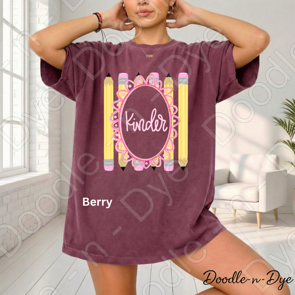 Kindergarten Teacher Shirt, Kindergarten Comfort Colors Teacher Tee, Grade Level Kindergarten Teacher Shirt, Teacher Gift, Back to School Teacher Tee