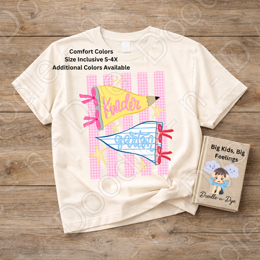 Kindergarten Teacher Shirt – Comfort Colors Kindergarten Tee, Back to School Teacher Grade Level Apparel