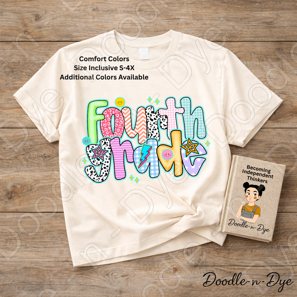 Fourth Grade Teacher Shirt – Comfort Colors Fourth Grade Tee, Back to School Elementary Teacher Apparel