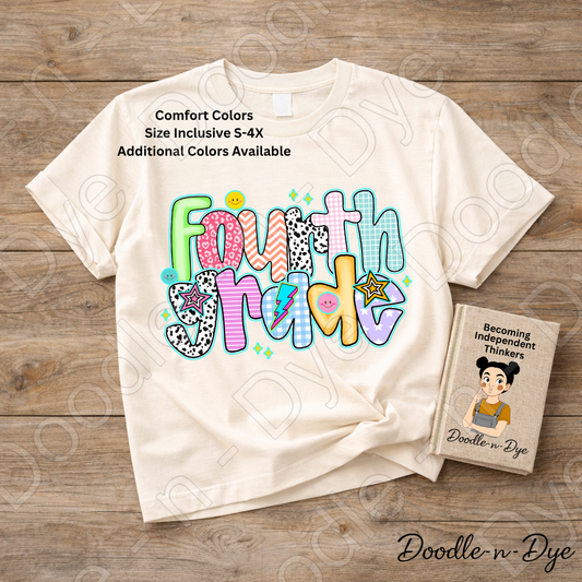 Fourth Grade Teacher Shirt – Comfort Colors Fourth Grade Tee, Back to School Elementary Teacher Apparel