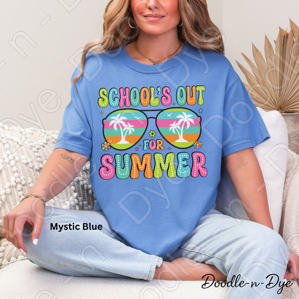School's Out for Summer Teacher Tee, Comfort Colors Shirt, End of School Teacher Tee, Summer Break Teacher Tee, Gift for Teacher, Teacher Appreciation