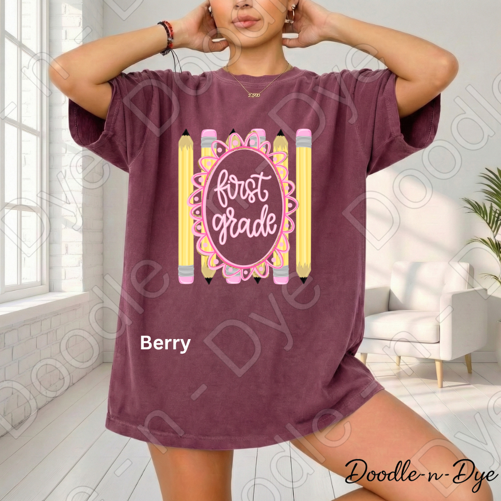 First Grade Teacher Shirt, First Grade Comfort Colors Teacher Tee, Grade Level First Grade Teacher Shirt, Teacher Gift, Back to School Teacher Tee