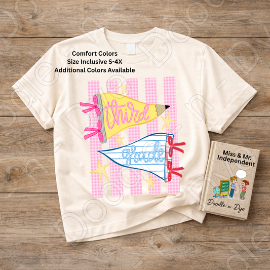 Third Grade Teacher Shirt – Comfort Colors Third Grade Tee, Back to School Teacher Grade Level Apparel