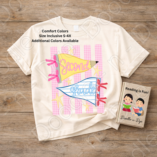 Second Grade Teacher Shirt – Comfort Colors Second Grade Tee, Back to School Teacher Grade Level Apparel