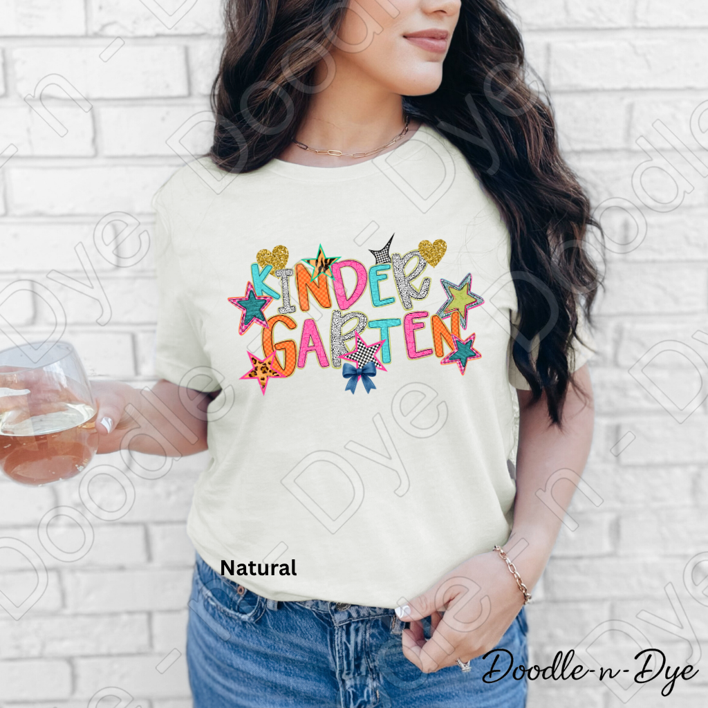 Kindergarten Teacher Bella & Canvas Tee, Back to School Teacher & Student Tee, Meet‑the‑Teacher & Classroom Photos, Beginning of School Kindergarten Teacher Shirt, Grade Level Gift for Teacher