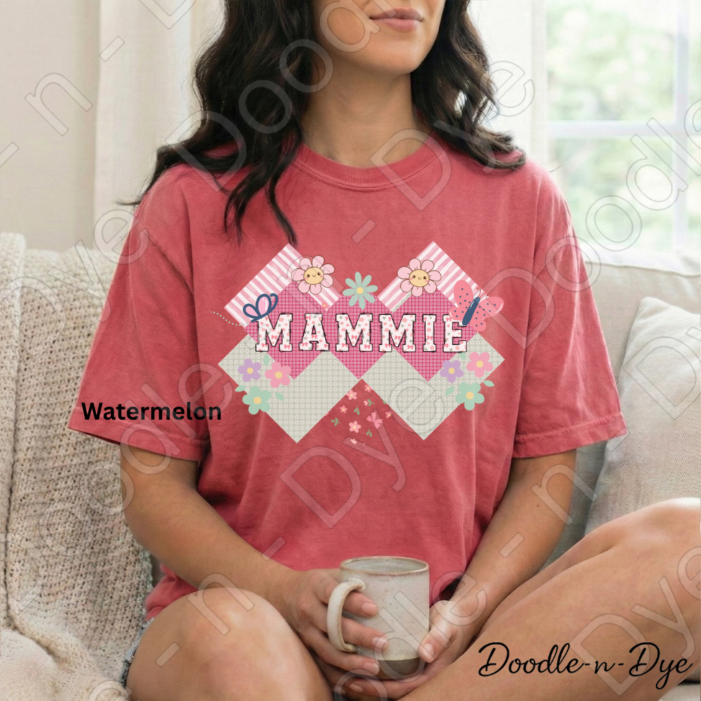 Mammie Comfort Colors Tee, Custom Grandmother Tee, Mother's Day Gift to Grandma, Gift for Her, Gift for Grandma