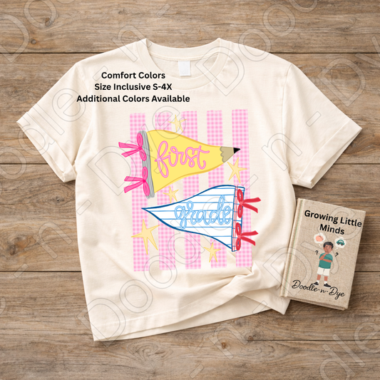 First Grade Teacher Shirt – Comfort Colors First Grade Tee, Back to School Teacher Grade Level Apparel