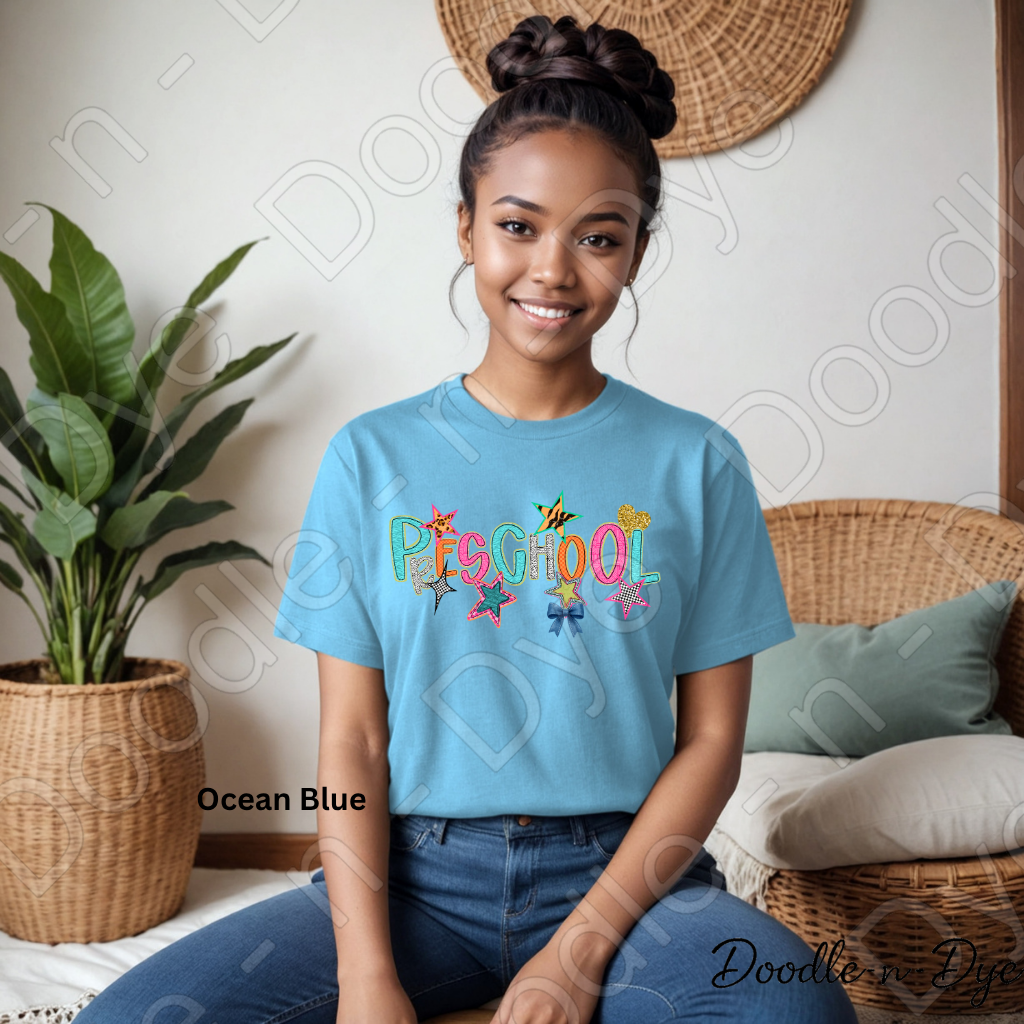 Preschool Teacher Bella & Canvas Tee, Back to School Teacher & Student Tee, Meet‑the‑Teacher & Classroom Photos, Beginning of School Preschool Teacher Shirt, Grade Level Gift for Teacher