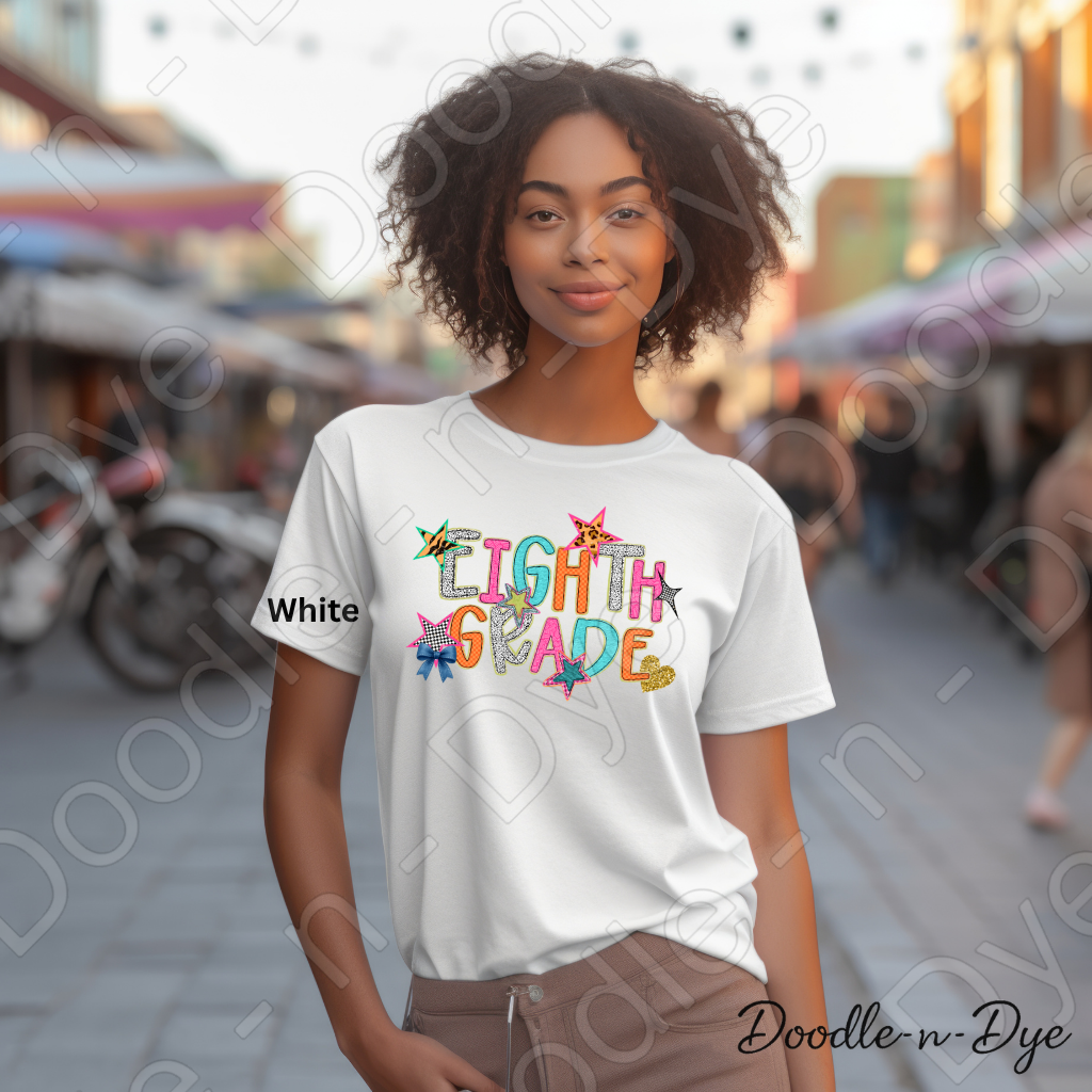 Eighth Grade Teacher Bella & Canvas Tee, Back to School Teacher & Student Tee, Meet‑the‑Teacher & Classroom Photos, Beginning of School Eighth Grade Teacher Shirt, Grade Level Gift for Teacher