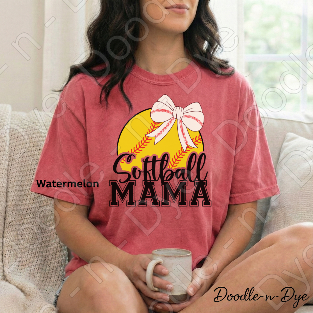 Softball Mama Comfort Colors Tee, Softball Mom Shirt, Game Day Softball Mama Shirt, Softball Season T-Shirt, Softball Travel Ball Tshirt