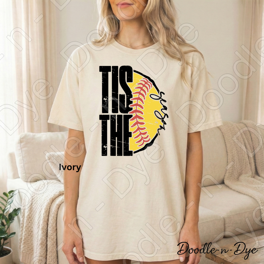 Tis the Season Softball Shirt, Comfort Colors Tee, Softball Season, Ballpark Mom Life, Gift for Her
