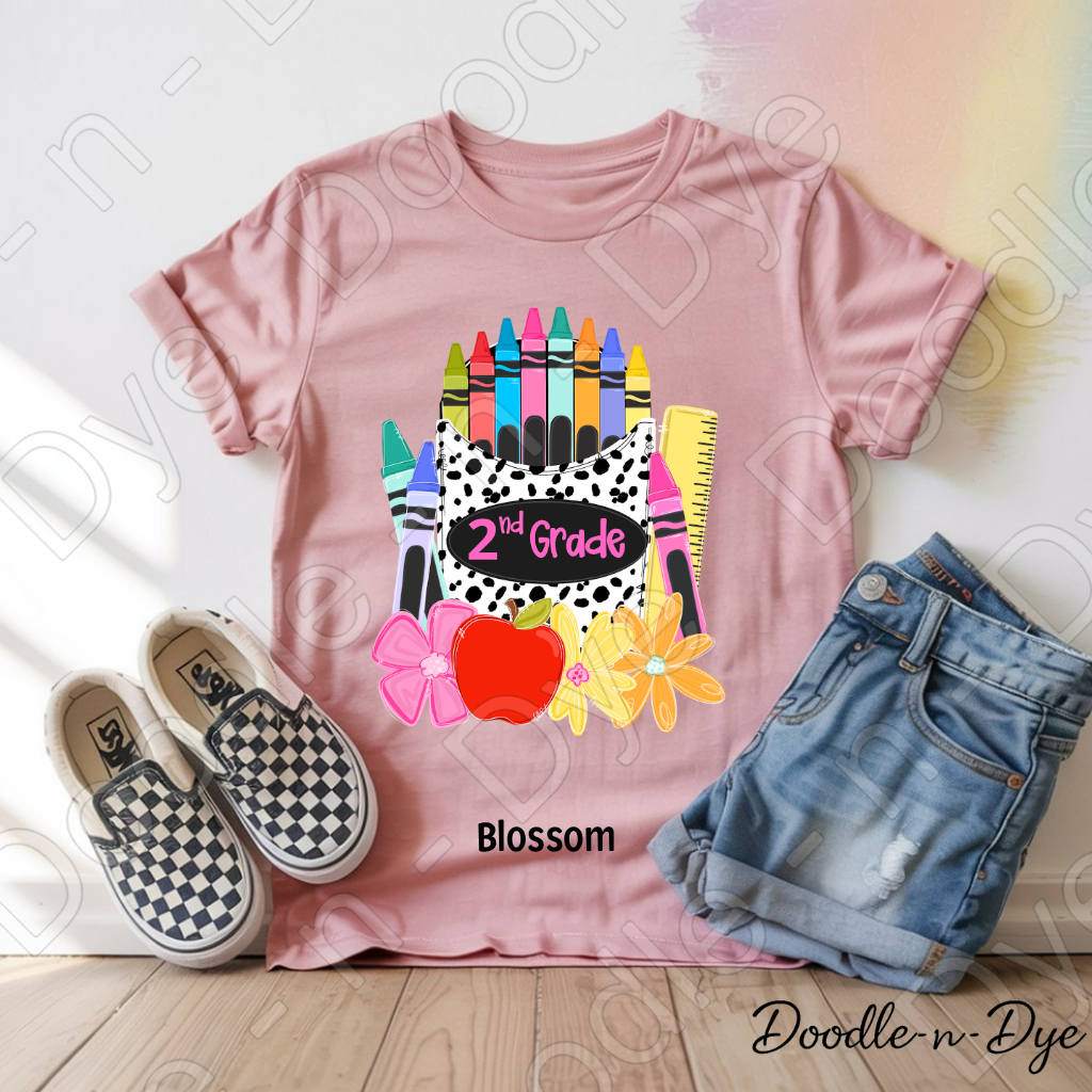 Youth Crayon Box Comfort Colors Tee, Back to School Kids Shirt, Cute Classroom Photo Outfit, Colorful Crayon Box Tee, Beginning of School Student Shirt