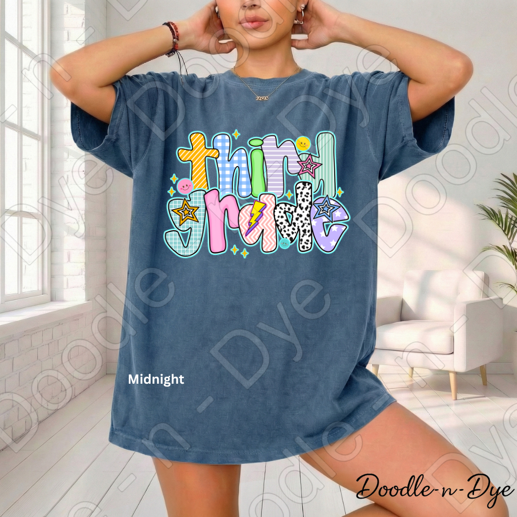 Third Grade Teacher Shirt – Comfort Colors Third Grade Tee, Back to School Elementary Teacher Apparel