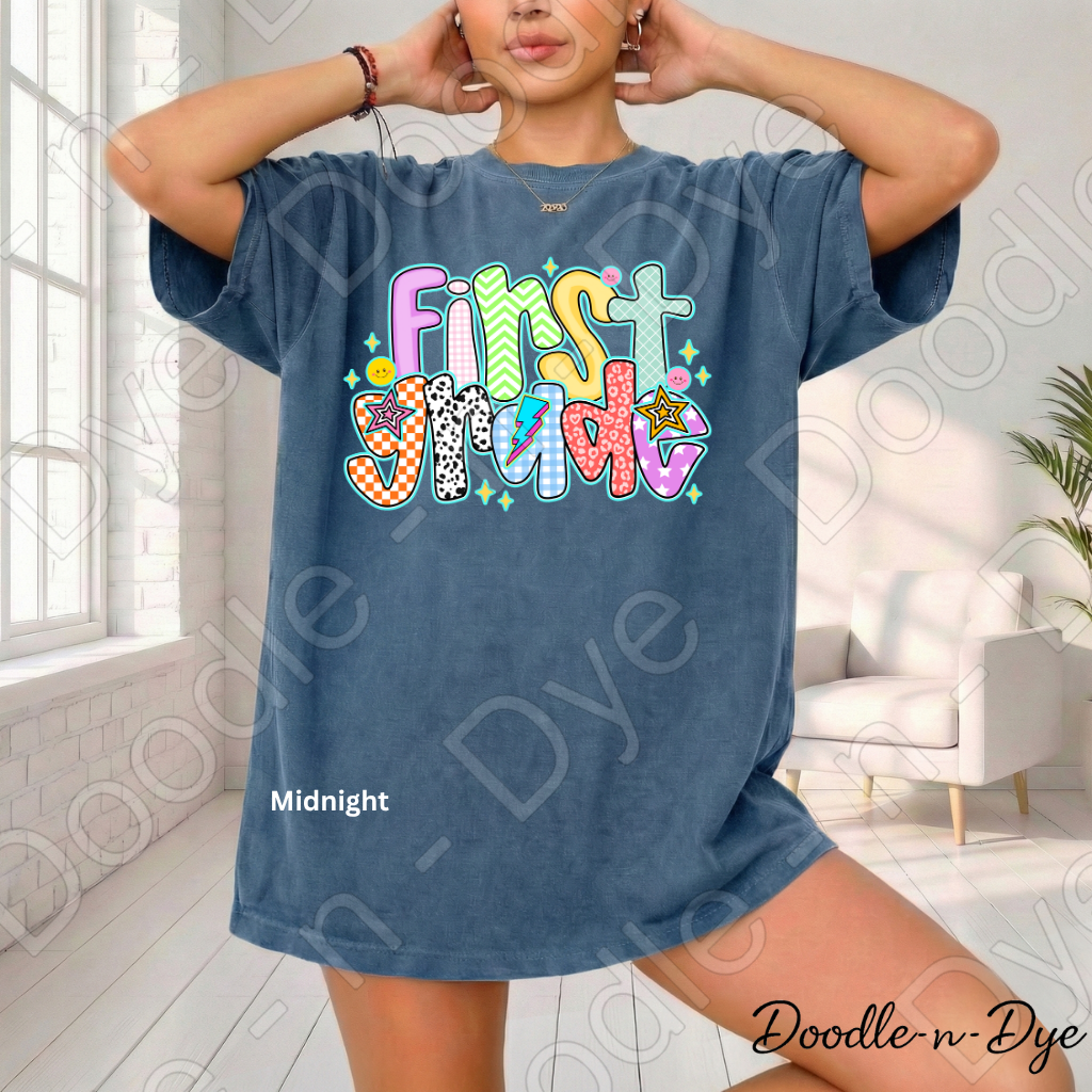 First Grade Teacher Shirt – Comfort Colors First Grade Tee, Back to School Elementary Teacher Apparel