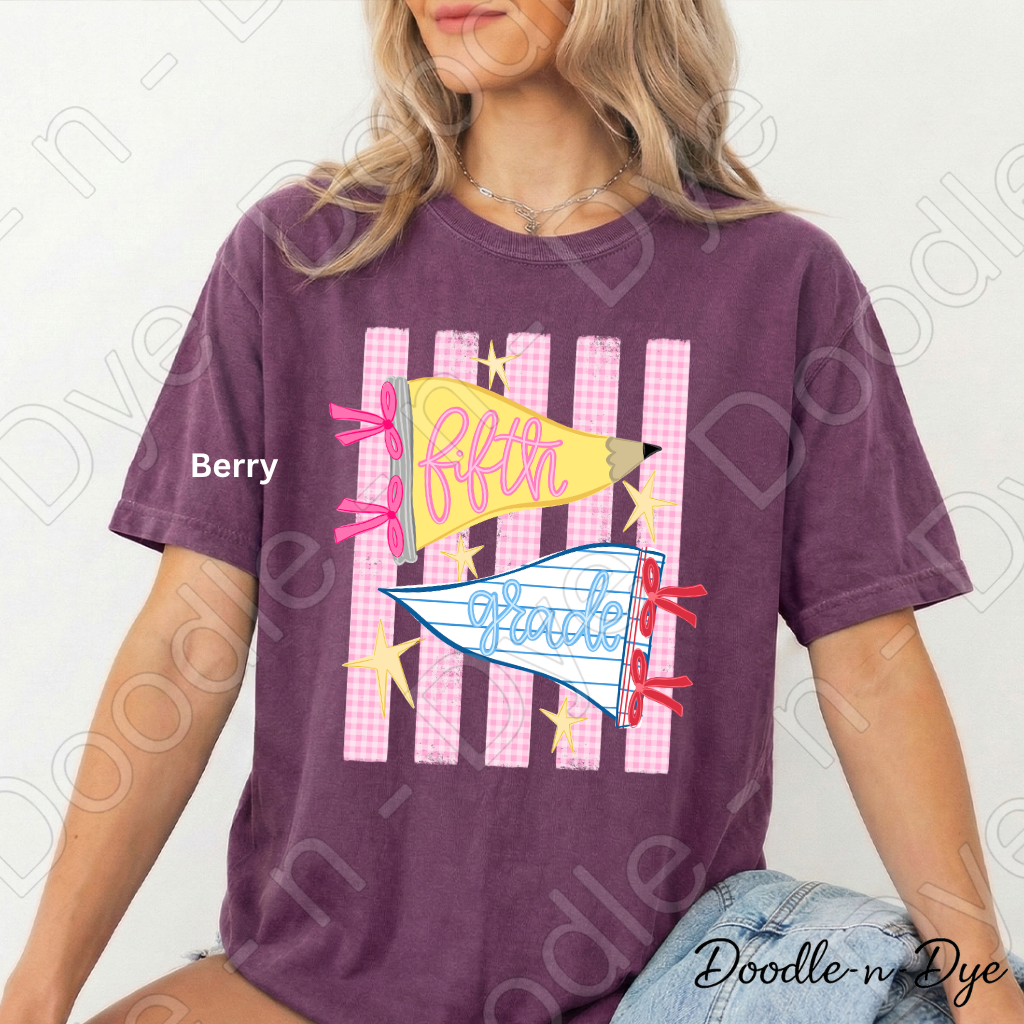 Fifth Grade Teacher Shirt – Comfort Colors Fifth Grade Tee, Back to School Teacher Grade Level Apparel