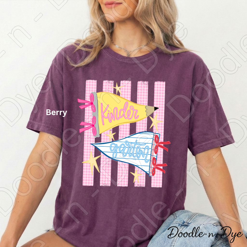 Kindergarten Teacher Shirt – Comfort Colors Kindergarten Tee, Back to School Teacher Grade Level Apparel