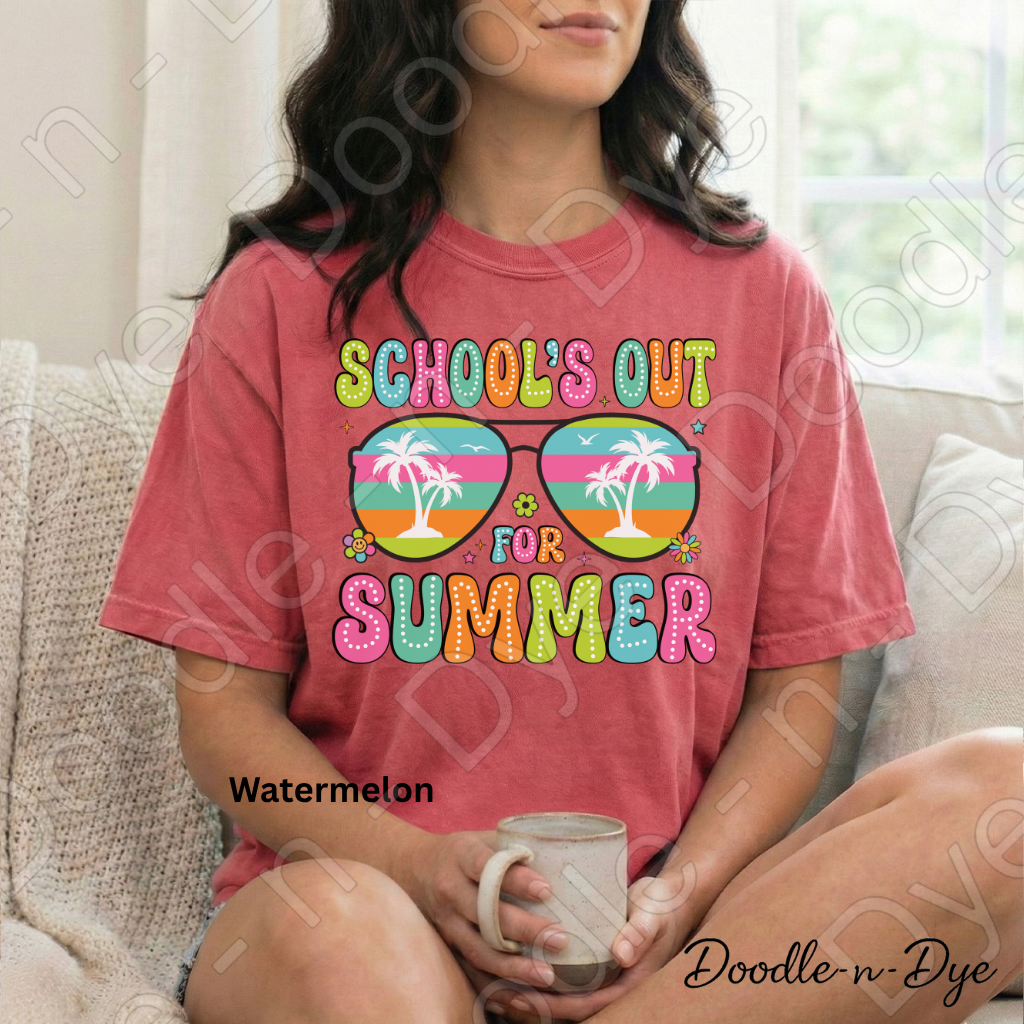 School's Out for Summer Teacher Tee, Comfort Colors Shirt, End of School Teacher Tee, Summer Break Teacher Tee, Gift for Teacher, Teacher Appreciation