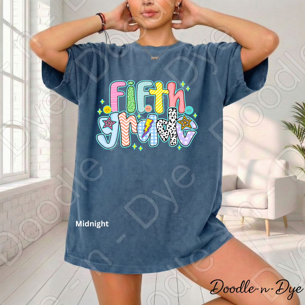 Fifth Grade Teacher Shirt – Comfort Colors Fifth Grade Tee, Back to School Elementary Teacher Apparel