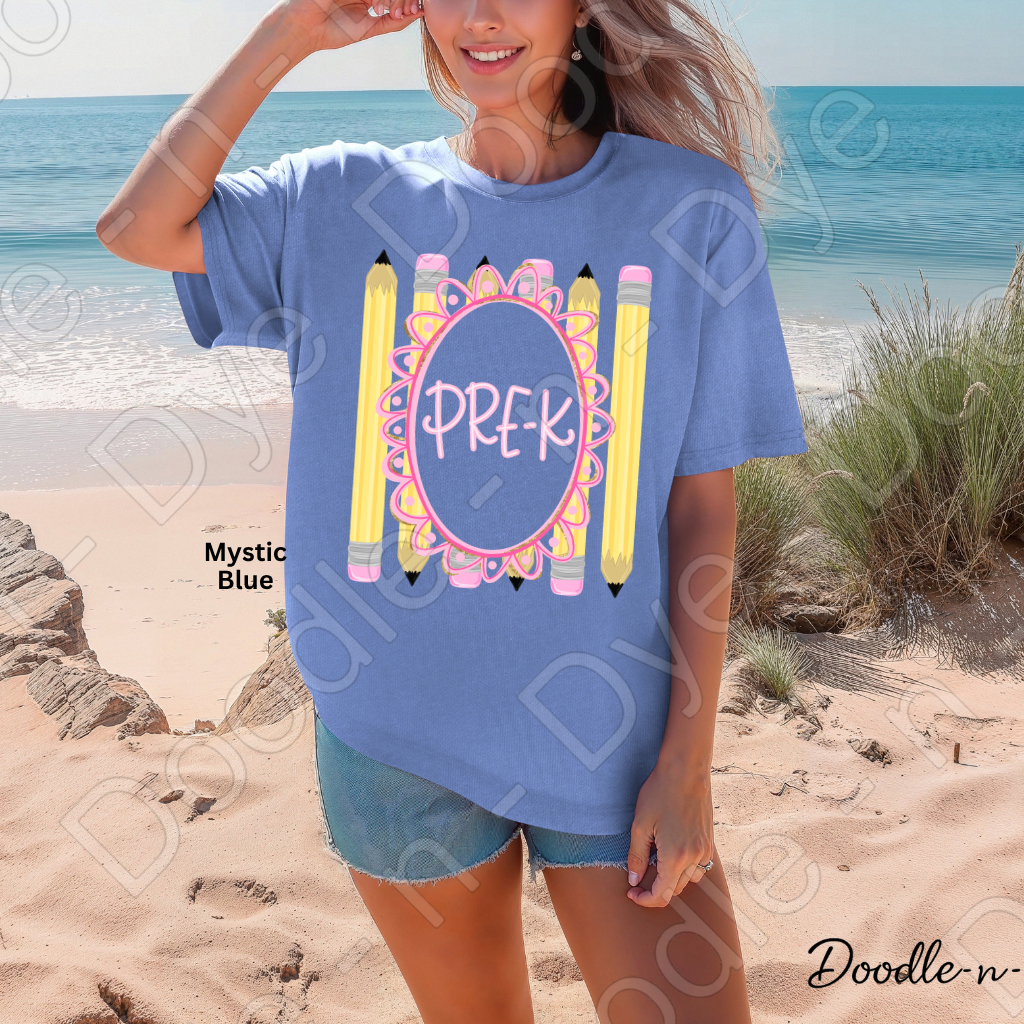 Pre-K Teacher Shirt, Pre-K Comfort Colors Teacher Tee, Grade Level Pre-K Teacher Shirt, Preschool Teacher Gift, Back to School Teacher Tee