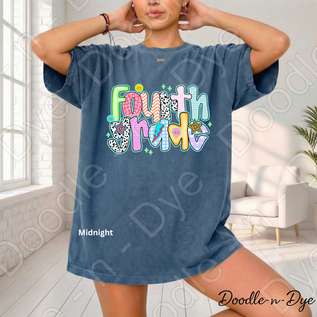 Fourth Grade Teacher Shirt – Comfort Colors Fourth Grade Tee, Back to School Elementary Teacher Apparel